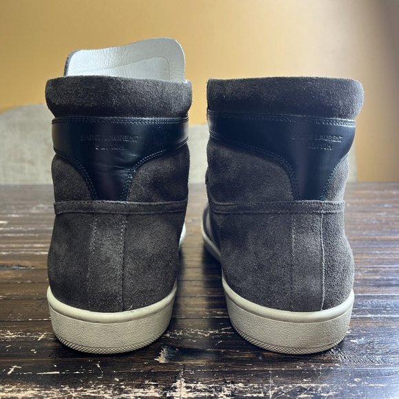 SAINT LAURENT Men SL/10H SIGNATURE COURT CLASSIC Brown Suede Hi-Tops Size 41 - Picture 5 of 7